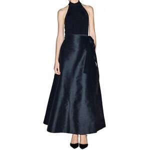 NEW LOUISE NEW YORK helena midi wrap skirt in black